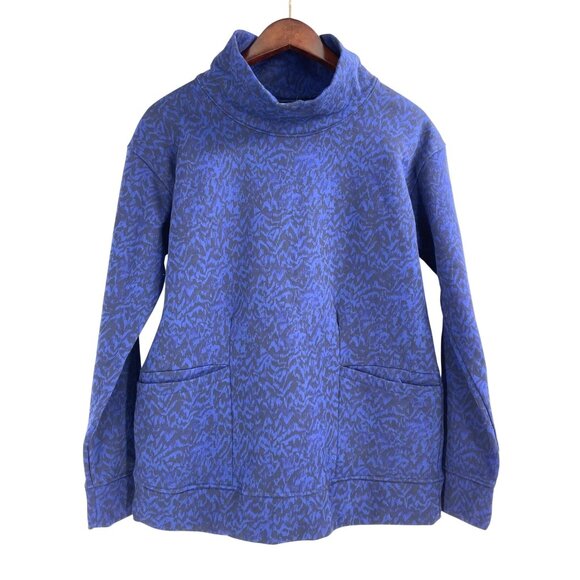 Columbia Sweaters - NWT Columbia Womens Medium Funnel Neck Pullover Sweater Blue Pockets Comfort